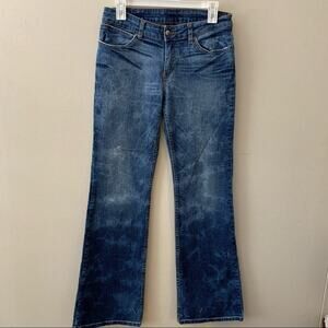 Vintage Y2K Lix Jeans Bootcut Paint Splatter Fading Ombré